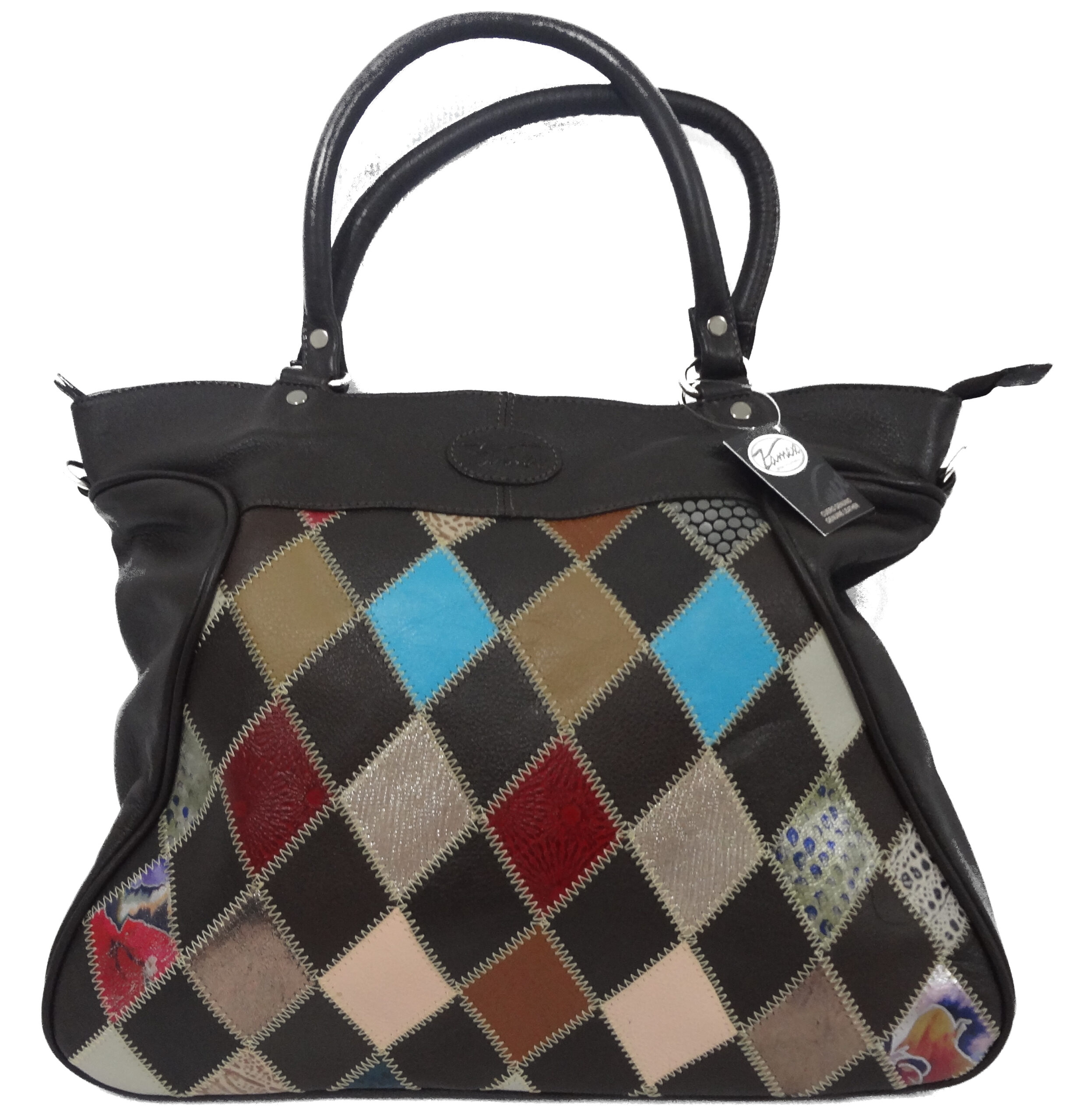 Bolso dama grande cuero genuino